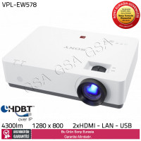 Sony VPL-EW578 HDBaseT 4.300 lümen WXGA Kompakt Projektör