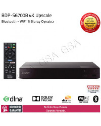 Sony BDP-S6700B 4K Upscale Bluetooth Wifi Bluray Oynatıcı 