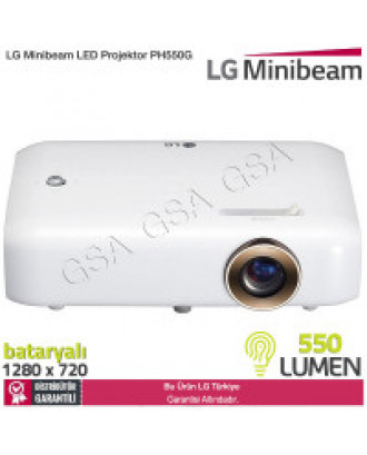 LG PH550G Minibeam 1280 x 720 550 Lümen Bataryalı LED Projeksiyon Cihazı