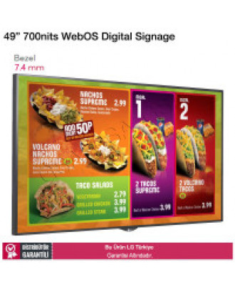 LG 49LS75C 7,4mm Bezel 700 nits WebOS Digital Signage