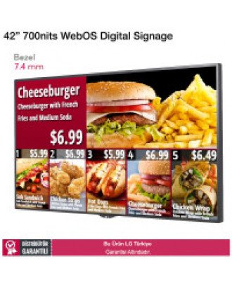 LG 42LS75C 7,4mm Bezel 700 nits WebOS Digital Signage