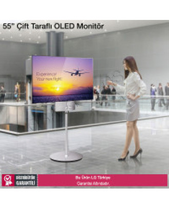 LG 55EH5C 55 inç Çift Tarafı Ekranlı Full HD OLED Monitör