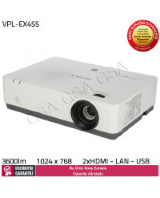 Sony VPL-EX455 3600 lümen XGA Kompakt Projektör
