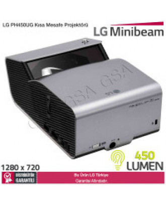 LG PH450UG 1280 x 720 450 Lümen Ultra Kısa Mesafe LED Projeksiyon Cihazı