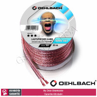 Oehlbach 107 2 x 1,5mm 30mt Oksijensiz Bakır Hoparlör Kablosu 